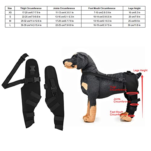Bandage Hund Hinterbein, Hundehüftbandage Hinterbeine Für Kleine Hunde,Kompressionsbandage Haustier-Hinterbeinschutz verstellbare Kniestütze Beinstütze für die Erholung der Hinterbeine von Hunden