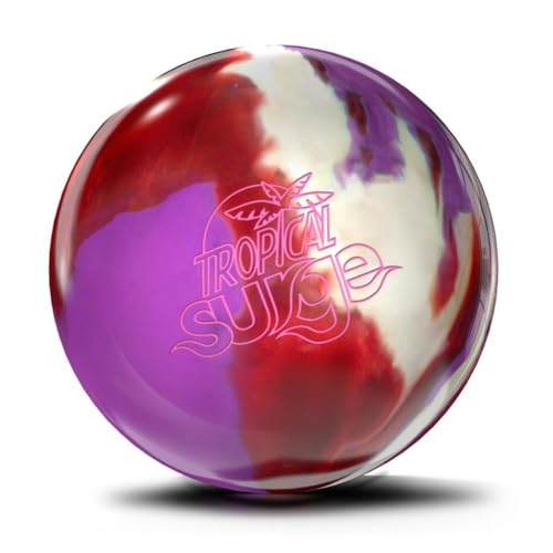 Storm PRE-DRILLED Tropical Surge Bowling Ball - Red/Purple/White (This Item Includes a Free Bowlerstore Rubber Shammy- Colors Will Vary for The Shammy) 11lbs