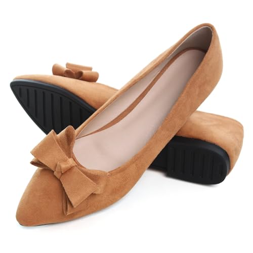 Image of SAILING LU Women's Bow-Knot Pointed Toe Ballet Flats