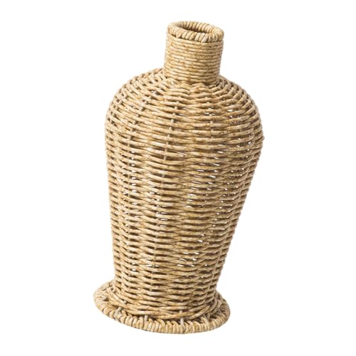 Vasi floreali intrecciati in finto rattan per supporto di fiori secchi imitazione vasi di vimini contenitore case coloniche centrotavola decorazioni