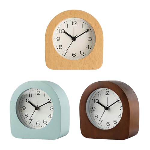 Horloge LED en bois pour table de chevet enfant avec veilleuse à piles