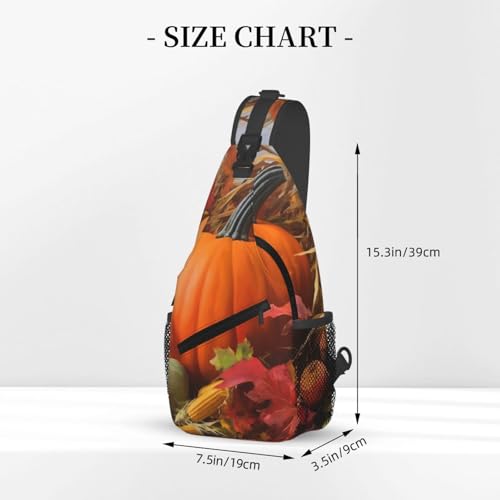 Bolso Cross Chest Harvest Pumpkin para Hombre y Mujer miniatura 3