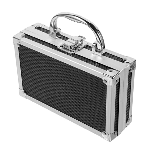 Operitacx Handheld Aluminum Alloy Shockproof Tool Storage Case Portable Organizer for Travel Professional Use and Crafts Metal Briefcase Convenient Storage for Tools