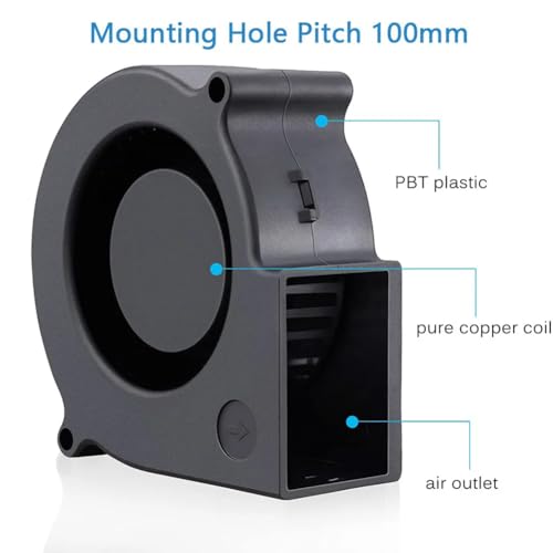 Image of XOYO Blower fan 12v with Speed Controller Adapter | DC 12V - 0.60A Brushless Blower Kit | Dual Ball Bearing Smooth running | DIY Cooling Ventilation Exhaust Projects