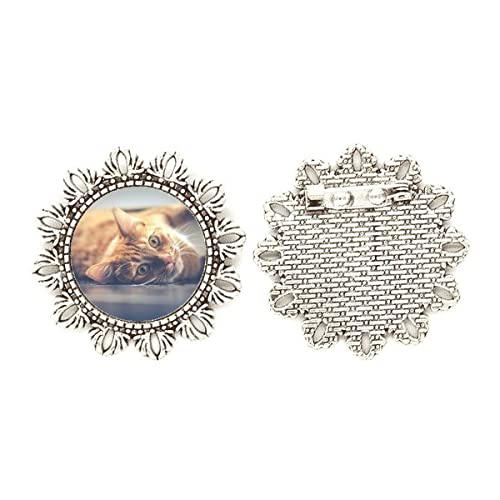 Broche de gato amarillo de plata mediano un regalo ideal para fechas especiales