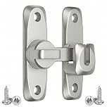 IGXX 90/180 Degree Flip Barn Door Lock – Silver Metal Door Latch & Bolt for Internal Doors, Gates, Cabinets & Bathroom – Heavy Duty Door Hardware with Anti-Rust Finish (Silver, 75mm x 23mm x 4mm)