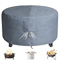 Chinchilla Heavy Duty 44 Inch Round Fire Pit Cover - 100% Waterproof & Weatherproof 600D Oxford Fabric, Durable All-Season Protection for 41/42/43/44 Inch Propane Fire Pits and Tables