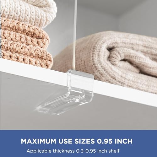 Image of HBlife 4 Pack Closet Organizers and Storage, Clear Shelf Dividers, Vertical Purse Organizer for Closet Perfect for Sweater, Shirts, Handbags in Bedroom and Kitchen, Acrylic Bookshelf for Organization