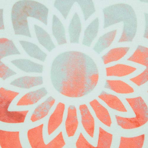 Pack Of 2 Calitime Cozy Fleece Throw Pillow Cases Covers For Couch Bed Sofa Manual Hand Painted Print Colorful Dahlia Compass 20 X 20 Inches Coral Pink #TOP5