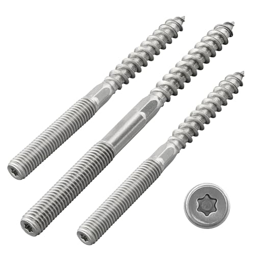 50 Stück Stockschrauben M6 X 60mm - Torx Holzschrauben Mit Doppelgewinde