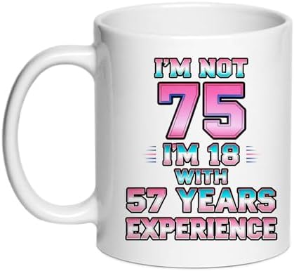SIUNY 75th Birthday Mug for Women Men Coffee Mugs - Turning 75 Year Old Birthday Gifts for Mom, Dad, Grandma, Grandpa, Wife, Husband 11oz 1951 Coffee Cup (75TH)