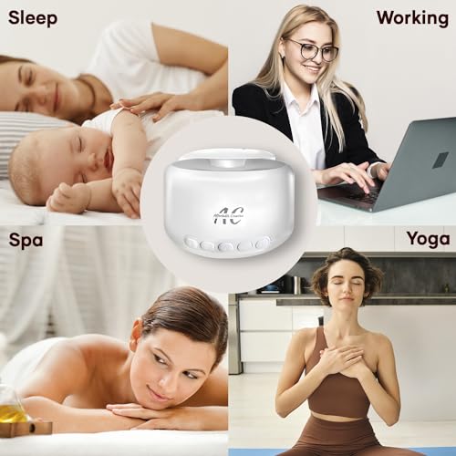 White Noise Sound Machine – Sound Machine for Sleep – 3 Timer Sound Machine with 30 Natural Soothing Sounds, 30 Level Volume Light White Noise Machine for Baby and Adult Powered AC or USB - Image 5