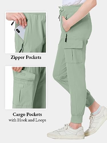 Image of EXARUS Girls Hiking Cargo Pants Joggers Teen Quick Dry Lightweight Slim Fit | Tween Youth Camping Pants Kids Hip Hop Dance Athletic Tapered Lightweight Track Safari Drawstring Woven /Knit 6-14Y