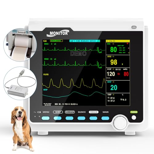 contec veterinary patient monitor multi 6 parameters monitor with etco2 for pets cats dogs animals use in home clinic cms6000vet with etco2ampprinter