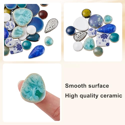 SOFPLATE Keramikfliesen Mosaik Unregelmäßige Keramik-Mosaikfliesen Großpackung Mit Zufällig Formen Bunte Porzellanfliesenstücke Zerbrochene Fliesen Für Heimwerker Bastelteller Blumentöpfe Vasen