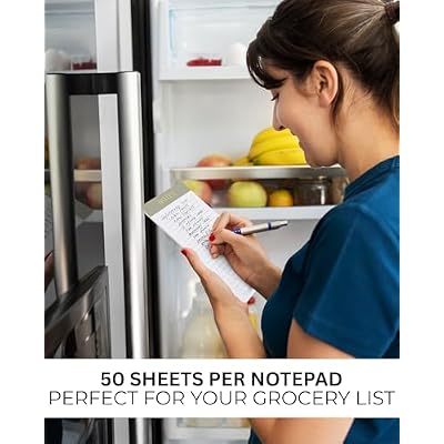 Beautiful Magnetic Notepads for Fridge - Set Of 4 Modern Note Pads With Lined Pages to Easily Write Notes & Make Grocery/Shopping Lists - The Perfect To Do Pad w/ Strong Magnets for Your Refrigerator