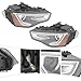 Ynomdusa Right+Left LED Headlight, HID Headlight with LED, Non-AFS Headlamp Model For 2013-2017 Audi A5/A5 Quattro/S5 2-Door HID/Xenon Direct Replacement (Right+Left)