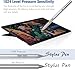 Stylus Pen for Microsoft Surface Pro 12/11/10/9/8/X/7+/7/6/5/4/3... 3, Surface Go 4/3/2/1, Surface Laptop/Studio/Book 5/4/3/2/1 with Palm Rejection, 1024 Levels Pressure, 2500h Working Hours