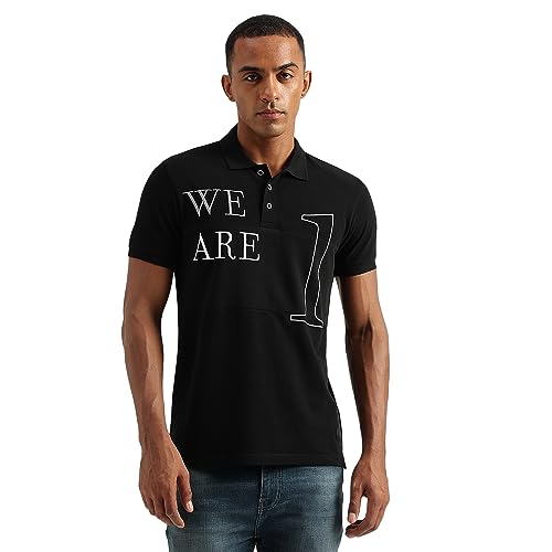 Image of United Colors of Benetton Men's Regular Fit Polo Collar Embroidery Tshirts