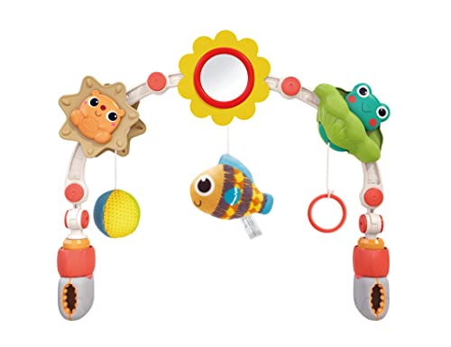 Image of Choiqua Stroller Arch and Car Seat Toys, Baby Soothing Play Sensory Toys, Inspiring Motor Development Toys, Adjustable Animal Activity Arch