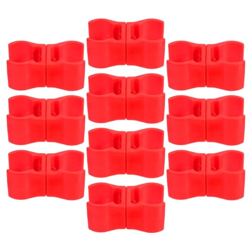 10pcs Football Training Obstacle Adapter Clip Easy Attachment Red ABS