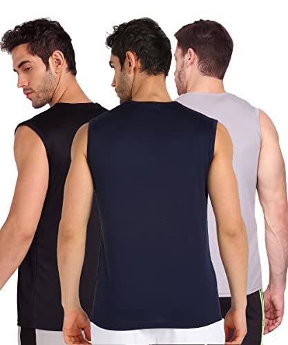 Image of TQH Sleeveless T Shirts for Men | Vest for Men | Tank Top Men's | Sando for Man | Man Sleeveless Gym Vest Round Neck Solid Casual T-Shirt for Workout Running Sports Beach