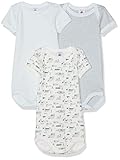  Petit Bateau Baby - Jungen Formender Body MC_4794900, 3er Pack, Mehrfarbig (Variante 1 00), 80 (Herstellergröße: 12M/74cm)