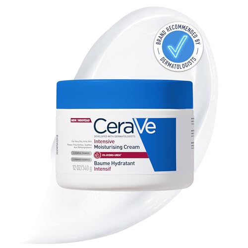 CeraVe Intensive Moisturising Cream Body Moisturiser With Hyaluronic Acid 3 Essential Ceramides Dry Skin Moisturiser Skin Care Itch-Relief Cream 340g