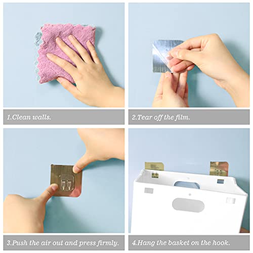 2 Pcs Laundry Basket Collapsible Laundry Hamper,Wall Mounted Hampers For Laundry,Dirty Clothes Storage For Bathroom, Bedroom, Closet (White) #TOP4