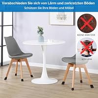 Ezprotekt Schutzkappen Für Stuhlbeine mit Filz, Gummi Möbel Beinbecher, Ø13-20mm Tischbeinbezug, Möbelmatte für Hartholzböden Rund Schwarz, (Quadrat, Passform 0,55-0,75") – Ansicht 7