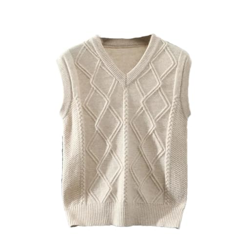 Men's Thickened V-Neck Vest Base Layer Sweater Casual Knitted Top Sleeveless Waistcoat