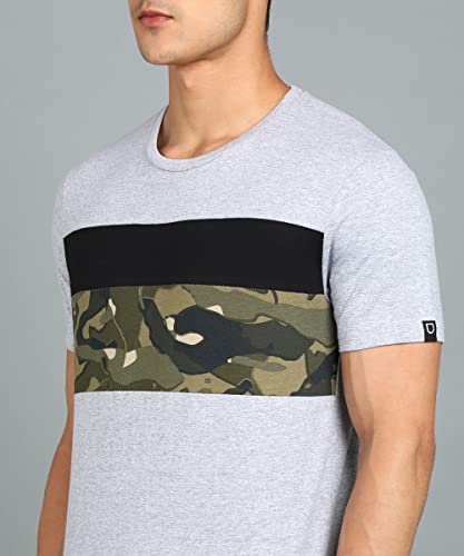 Image of Urbano Fashion Men's Military Camouflage Printed Slim Fit Half Sleeve Cotton T-Shirt