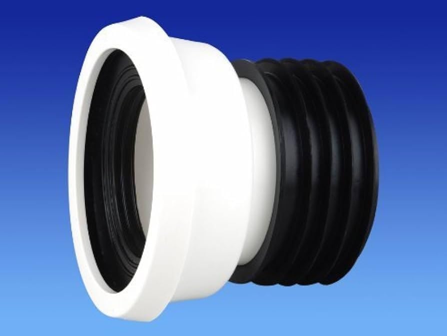 Image of WC PAN Connector - Straight Design - Plastic - Dia 110mm Length 125mm White Color