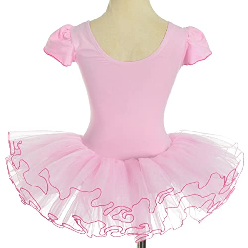 Dressy Daisy Toddler Girls Sequined Ballerina Shoe Ballet Tutu Dress Fancy Dance Wear Outfit Costume Size 3-4T Pink #TOP2