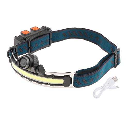 Lámpara frontal LED recargable con cabezal giratorio y linterna de cabeza para correr