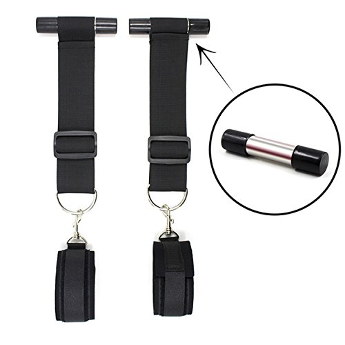 Shawa 1 Stücke Handschellen Einstellbar aus Nylon mit Haken Fesseln für die Türen und Fenster SM Bondage-Fesseln-Sets für Paare