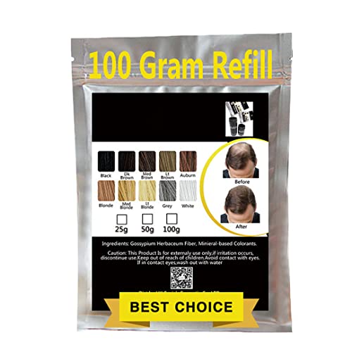 Hair Fibers Hair Building Fibers 100% Undetectable Hair Fuller Thicker For Thinning Hair,Hair Sparse Cover Wig 100g/3.5oz (white)