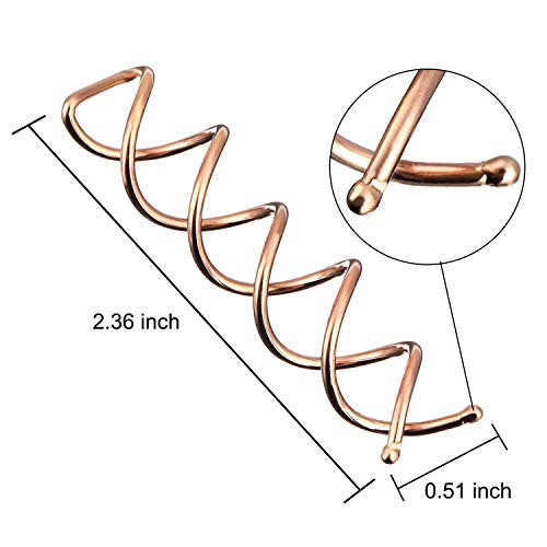 Eboot Spiral Hair Pin Spin Pin Spiral Hair Clip Spin Clip Bun Stick Pick For Diy Hair Style 20 Pack (Rose Gold) #TOP1