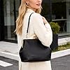 Introti PU Leather Women Vintage Tote Bags Large Capacity Retro Shoulder Bag Solid Color Versatile Underarm Bag Travel Work Shopping Handbags (Style 1) #4