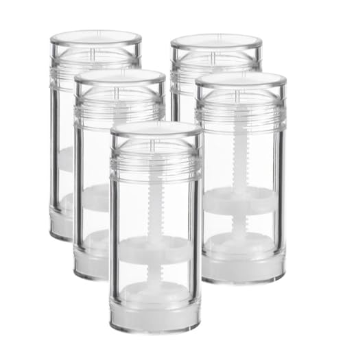 Healeved Botellas de Desodorante Giratorias Rellenable 5 Piezas 30 Ml Plástico Seguro sin Fugas para Cosméticos Viaje y Cuidado Personal