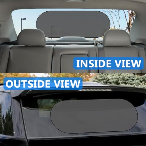 TOTMOX Auto-Heckscheiben-Sonnenschutz mit Saugnapf für einfache Installation, Sonnenschutzrollo passend für Bildschirmschutz Universal