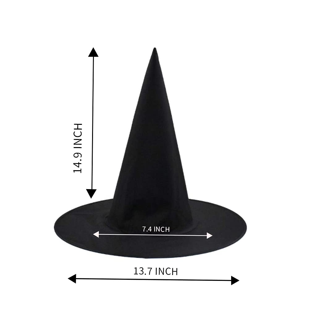 MYSXN Halloween Costume Witch Hat, Halloween Decorations,Wizard Hats Party Decoration Accessories for Kid Women,Small?Polyester (M)
