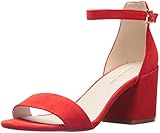 Kenneth Cole Women's Hannon Block Heeled Sandal with Ankle Strap, Persimmon, 8 M US