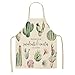 DYQ 1 Pz Cactus Pattern Grembiule Cucina for Donna Grembiuli in Lino in Cotone Senza Maniche Cooking Cooking Cooking Bibs Strumenti di Pulizia (Color : Style 1, Size : 55x68cm)