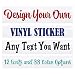 Vinyl Name Decal - Choice of 12 Font Styles - 20 Color Options - Great for Personalizing Gifts, Yeti Tumblers, MacBooks, Laptops, Planners, IPads Etc