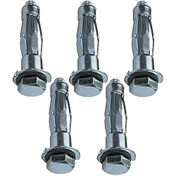 Taco Para Ventilador Techo AERZETIX - C49952 - Juego de 5 - Tacos de expansión Ø13x55mm - para placas de yeso cuerpo hueco - con tornillo M8x60mm - fijación en tabique seco