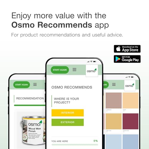 Osmo Polyx®-Oil Hard Wax Oil 3032 - Clear Satin, 750ml - Durable Wood Finish for Furniture & Floors Water & Dirt Resistant Treatment for Oak, Pine, Spruce, Beech & More