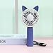 LZHLMCL Kieszonkowy Ręczny Wentylator Summer Folding Deer Student Handheld Usb Charging Fan Mini Fan Cat Purple Fan