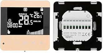 Walfront Touch Wi-Fi Smart Thermostat for Air Conditioner, Dual-Mode Heating & Cooling, LCD Smart Display, Energy Efficient, Smart Home Automation, Remote Control