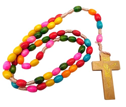 Westmon Works How to Pray the Rosary Complete Beginers Set with Wooden Beads Two Holy Cards and Large Easy Instruction Guide Students Pamphlet4